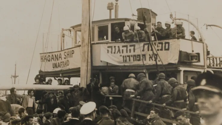 A Jewish refugee ship in Palestine, 1947