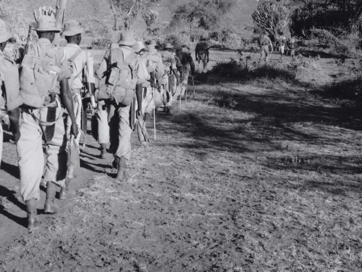 On patrol during the Kenya Emergency, c1955