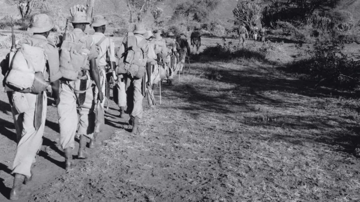 On patrol during the Kenya Emergency, c1955