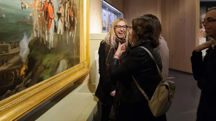 Visitors having fun in the galleries