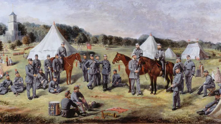 The Norfolk Volunteers at Gunton Park, 1864