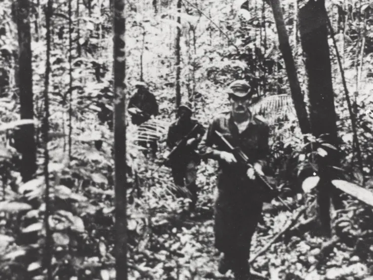 On patrol in the jungles of North Borneo, c1964