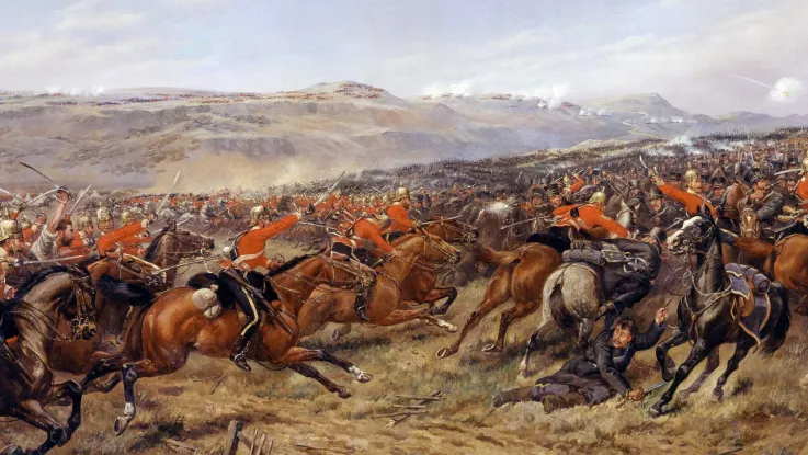 The Charge of the Heavy Brigade by Godfrey Douglas Giles, 1897