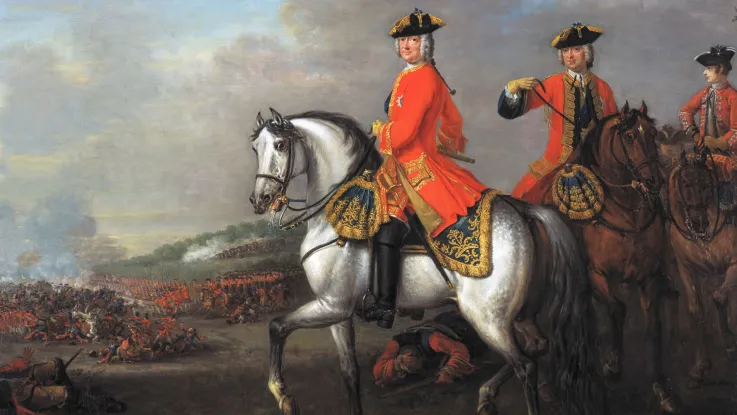 King George II at the Battle of Dettingen, 1743