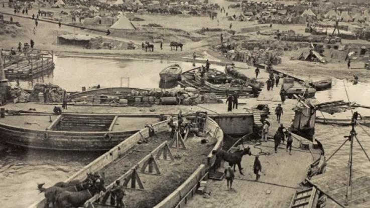 V Beach at Cape Helles, April 1915