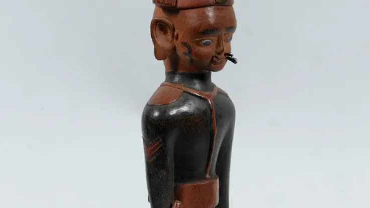 Carved figure of a sergeant of the King's African Rifles, 1917