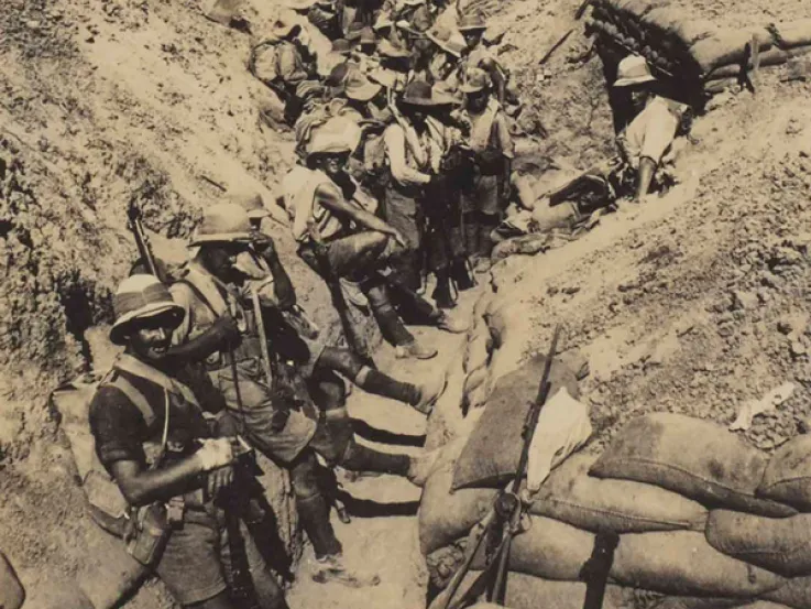 British and Gurkha troops, 1917