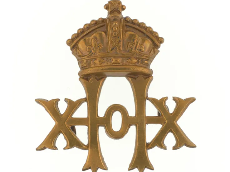 Cap badge, 20th Hussars, c1902