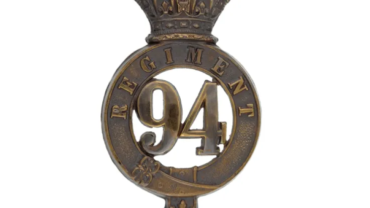 Other ranks' glengarry badge, 94th Regiment of Foot, c1874