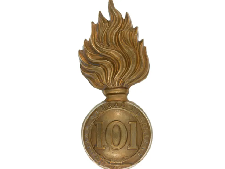Other ranks' busby badge, 101st Regiment of Foot (Royal Bengal Fusiliers), c1862