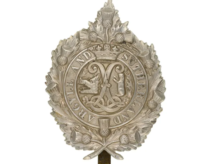Cap badge, Princess Louise's (Argyll and Sutherland Highlanders), c1914 