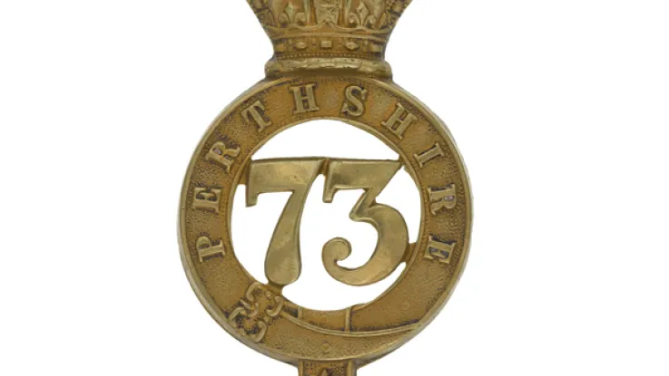 Glengarry badge, 73rd (Perthshire) Regiment of Foot, c1874