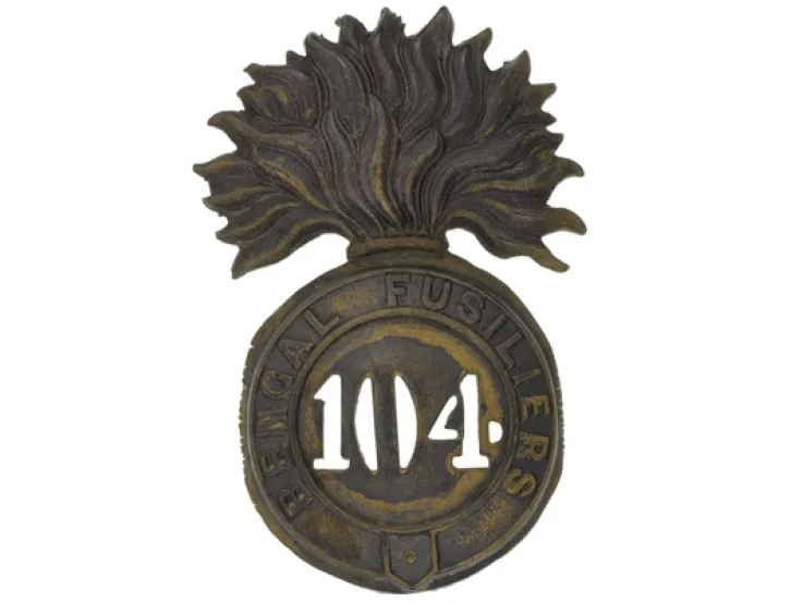 Glengarry badge, 104th Regiment of Foot (Bengal Fusiliers), c1874