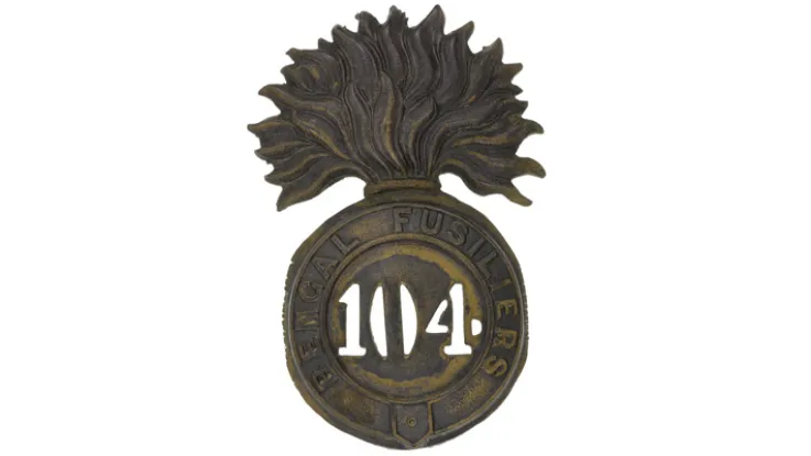 Glengarry badge, 104th Regiment of Foot (Bengal Fusiliers), c1874