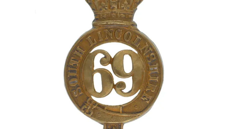 Glengarry badge 69th (South Lincolnshire) Regiment, c1874