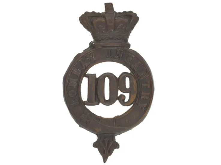 Glengarry badge, 109th Regiment of Foot (Bombay Infantry), c1874