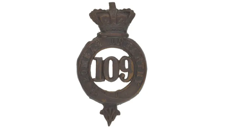 Glengarry badge, 109th Regiment of Foot (Bombay Infantry), c1874