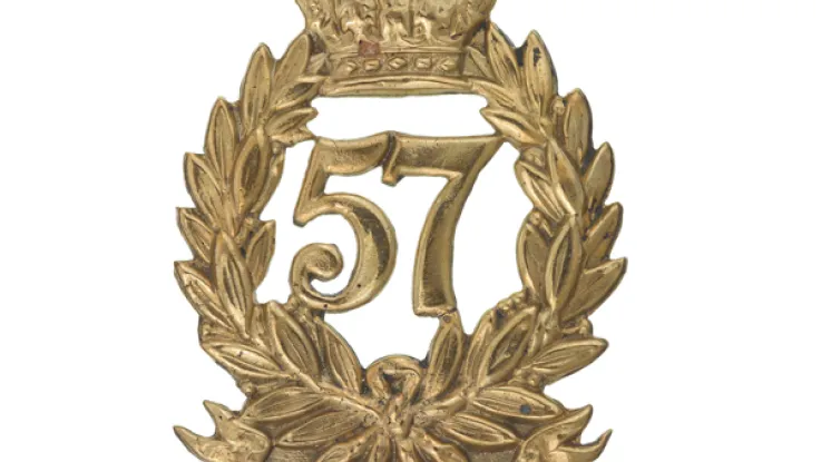 Glengarry badge, 57th (West Middlesex) Regiment of Foot, c1879 