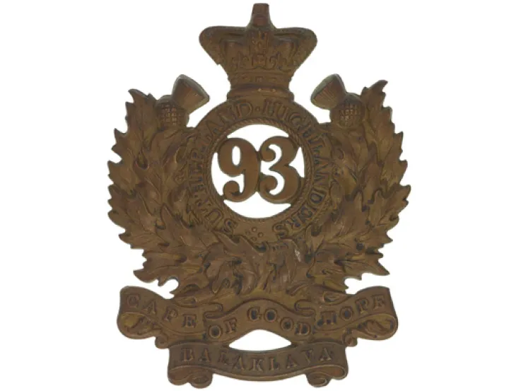 Glengarry badge, 93rd (Sutherland Highlanders), c1876