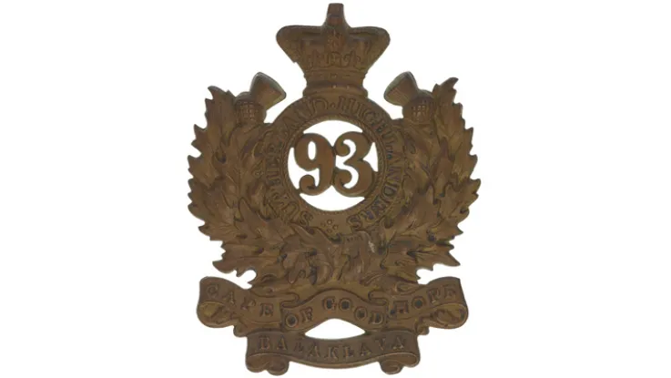 Glengarry badge, 93rd (Sutherland Highlanders), c1876