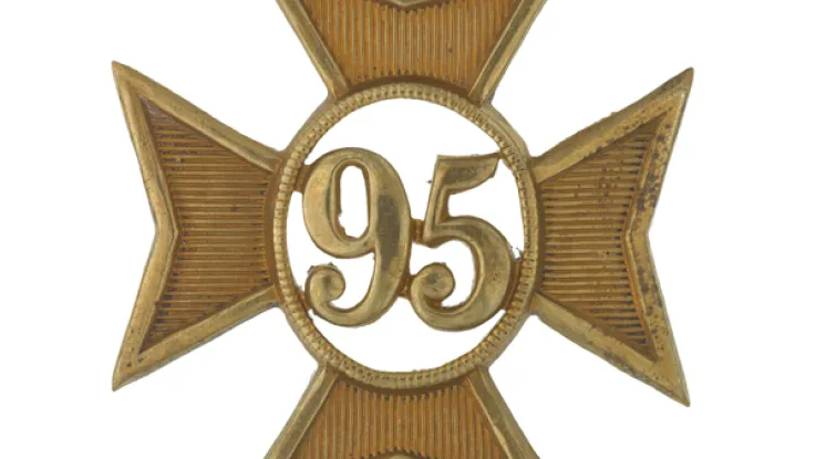 Glengarry badge, 95th (Derbyshire) Regiment of Foot, c1874