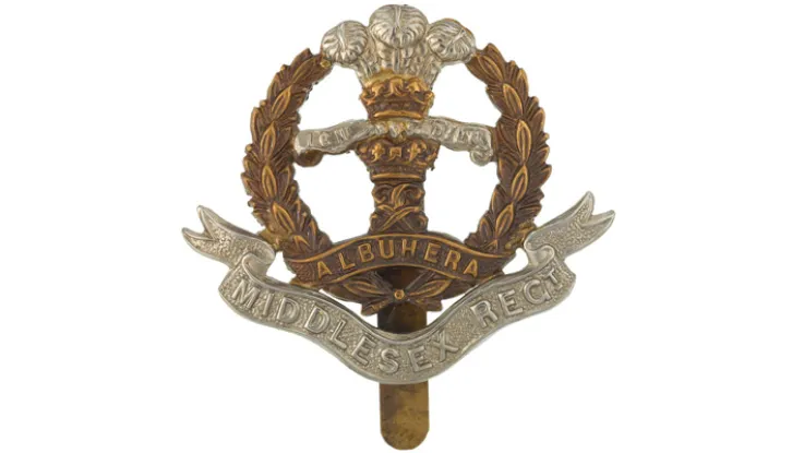 Other ranks’ cap badge, The Middlesex Regiment (Duke of Cambridge’s Own)