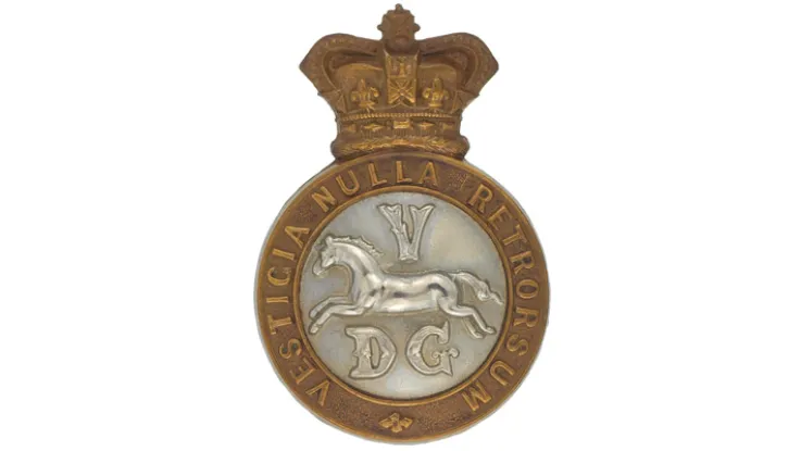 Other ranks' cap badge, 5th Dragoon Guards, c1900