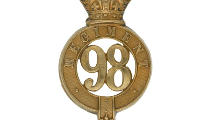 Glengarry badge, 98th (Prince of Wales’s) Regiment of Foot, c1874