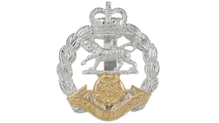 Other ranks' cap badge, The Royal Hampshire Regiment, c1971