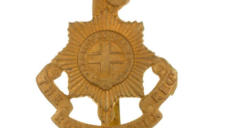 Other ranks' cap badge, The Royal Sussex Regiment, c1916