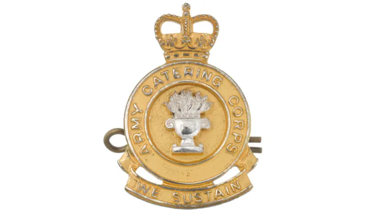 Officers' cap badge, Army Catering Corps, 1990