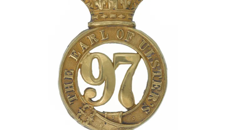 Glengarry badge, 97th (Earl of Ulster’s) Regiment of Foot, c1874