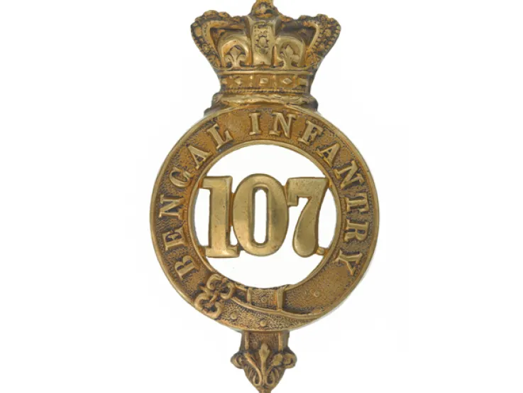 Other ranks' glengarry badge, 107th Regiment of Foot (Bengal Infantry), c1874