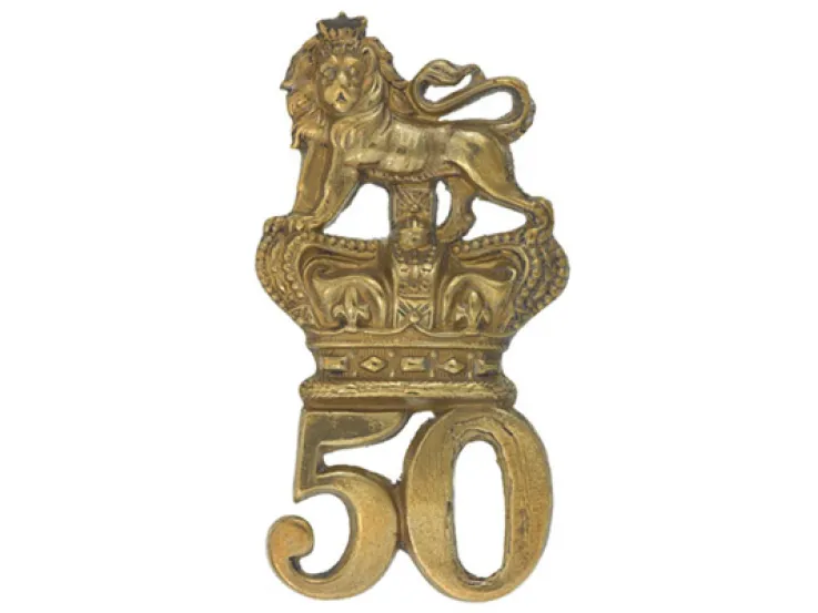 Glengarry badge, 50th (Queen’s Own) Regiment of Foot, c1874