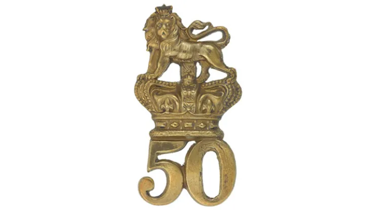 Glengarry badge, 50th (Queen’s Own) Regiment of Foot, c1874