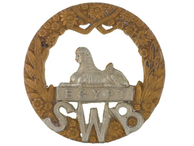 Other ranks' cap badge, The South Wales Borderers, c1900