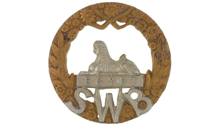 Other ranks' cap badge, The South Wales Borderers, c1900