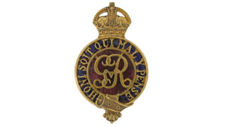 Cap badge, The Household Cavalry, c1919