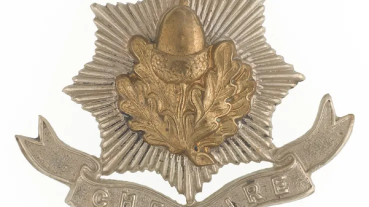 Other ranks' cap badge, The Cheshire Regiment, c1914 