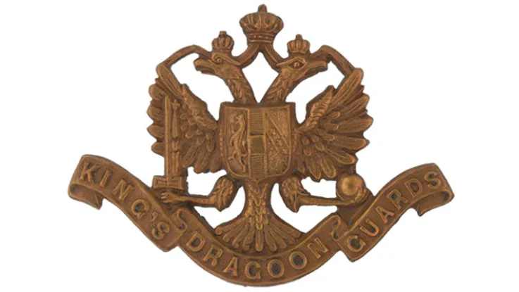 Other ranks' cap badge, 1st King’s Dragoon Guards, c1904