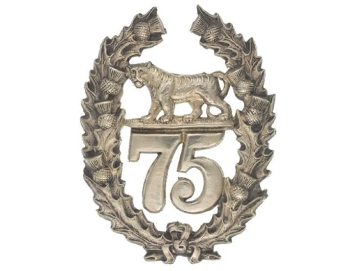 Glengarry badge, 75th (Stirlingshire) Regiment of Foot, c1874