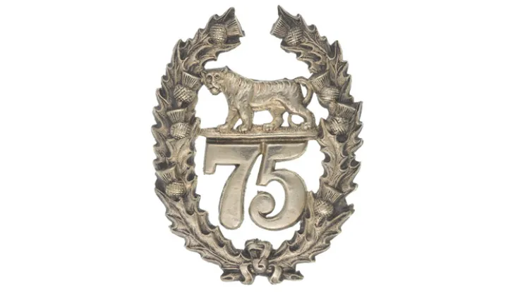 Glengarry badge, 75th (Stirlingshire) Regiment of Foot, c1874