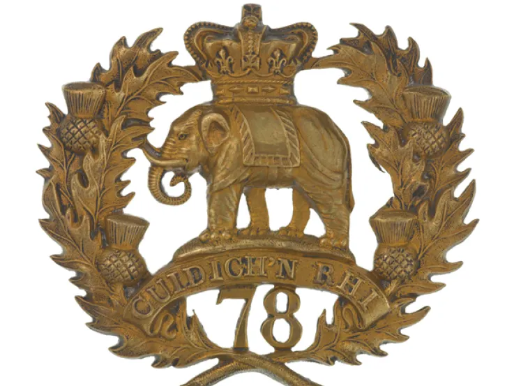 Glengarry badge, 78th (Highlanders) Regiment of Foot (Ross-shire Buffs), c1874