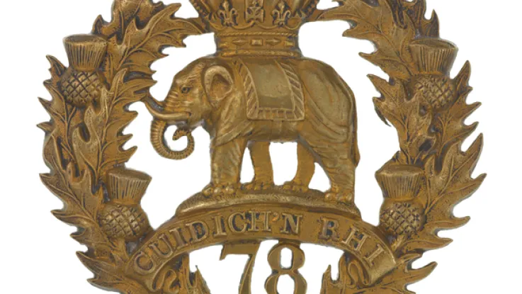 Glengarry badge, 78th (Highlanders) Regiment of Foot (Ross-shire Buffs), c1874