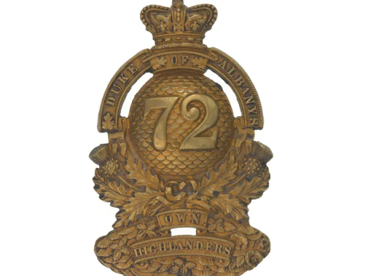Glengarry badge, 72nd (Duke of Albany’s Own Highlanders) Regiment, c1874