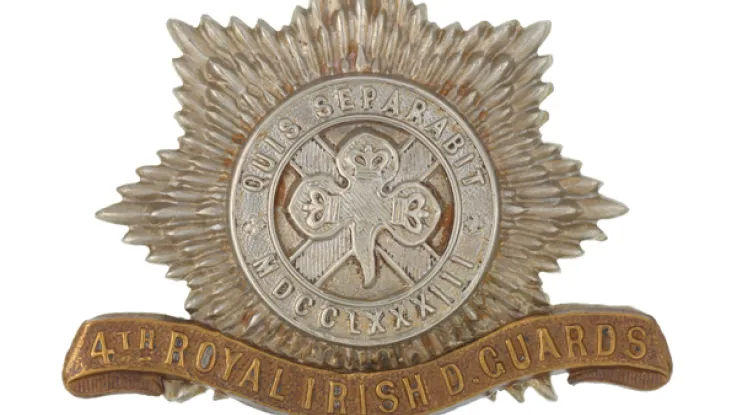 Other ranks’ cap badge, 4th (Royal Irish) Dragoon Guards, c1900