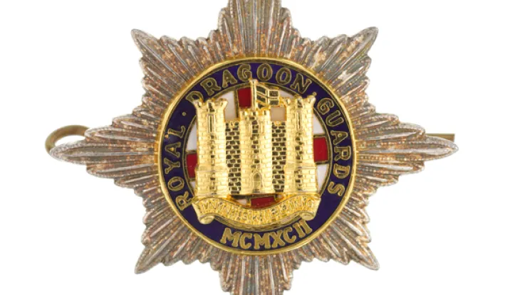 Cap badge of The Royal Dragoon Guards, c1992