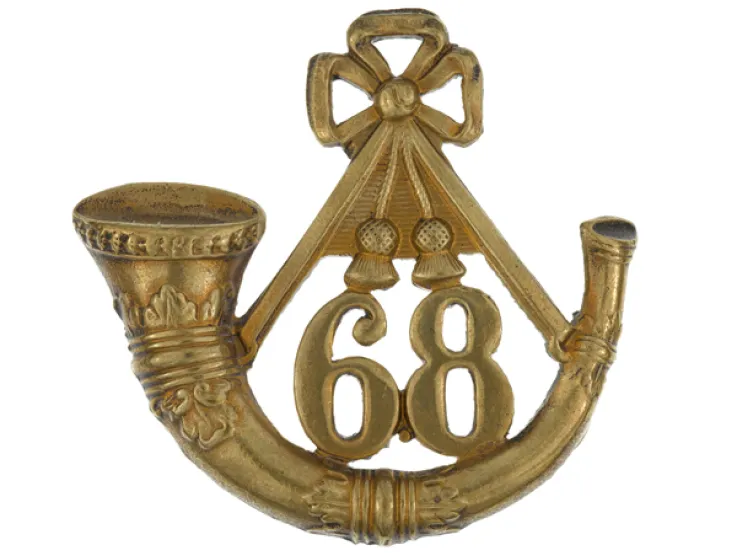 Glengarry badge, 68th (Durham) Regiment of Foot (Light Infantry), c1874