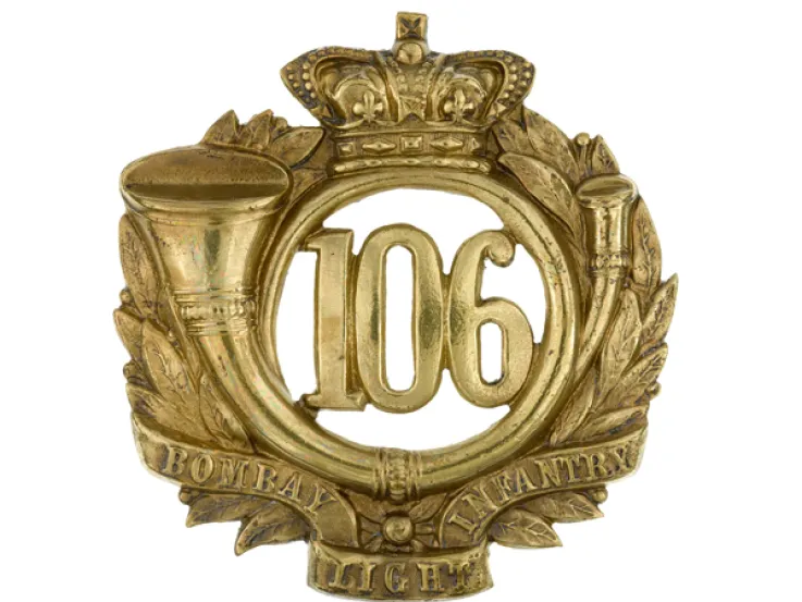 Glengarry badge, 106th Regiment of Foot (Bombay Light Infantry), c1874