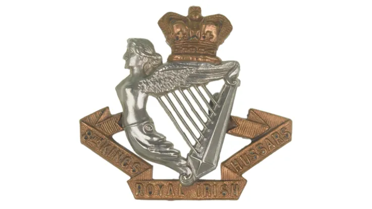 Cap badge, other ranks, 8th (King's Royal Irish) Hussars, c1900